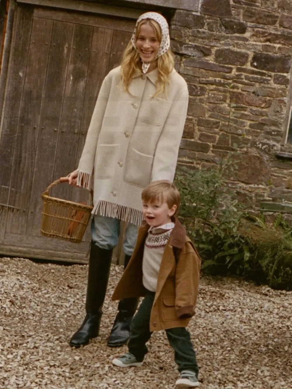 Doen saint Germain fringe coat in butter cream